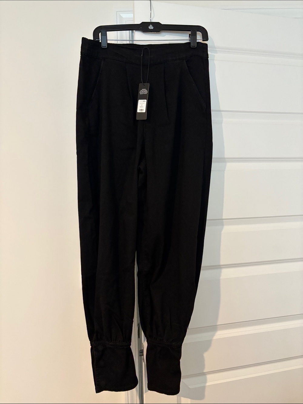 Fashion Nova Black High-Waist Jogger Pants